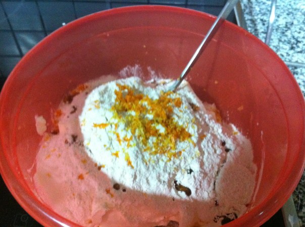 Ingredientes preparados para batir