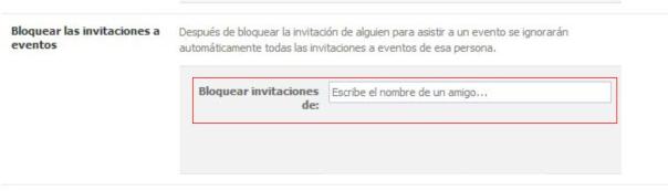 Bloqueo Eventos