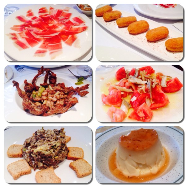 Collage de entrantes en Restaurante Alfonso