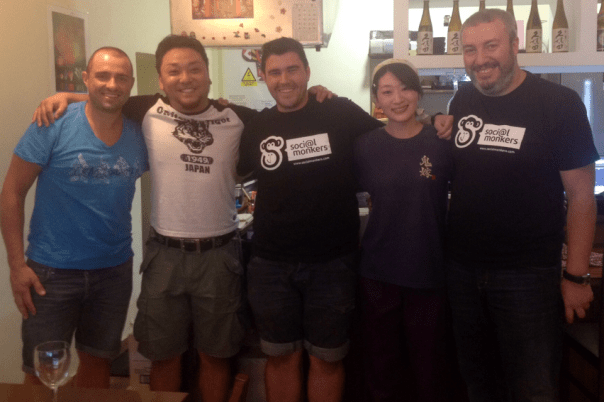 Alfonso, Meng, José Luis, Mizuki y Oskar