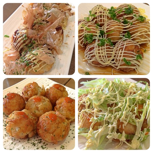 Takoyaki daikichi de sousu mayo, ponzu mayo, chili mayo, shio rayu