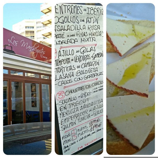 Menú, Fachada y Tapas de queso