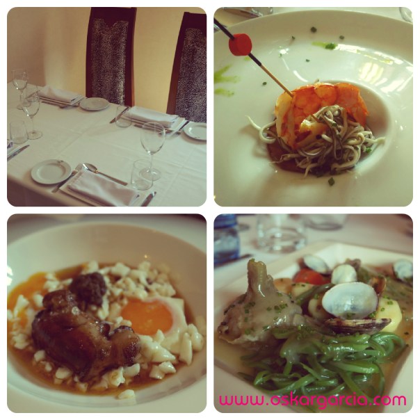 Misteri d'Anna Salón, aperitivo, huevo con foie y alcachofas con almejas