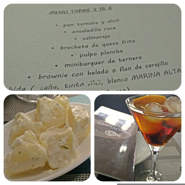 Menú, aperitivo, vermut