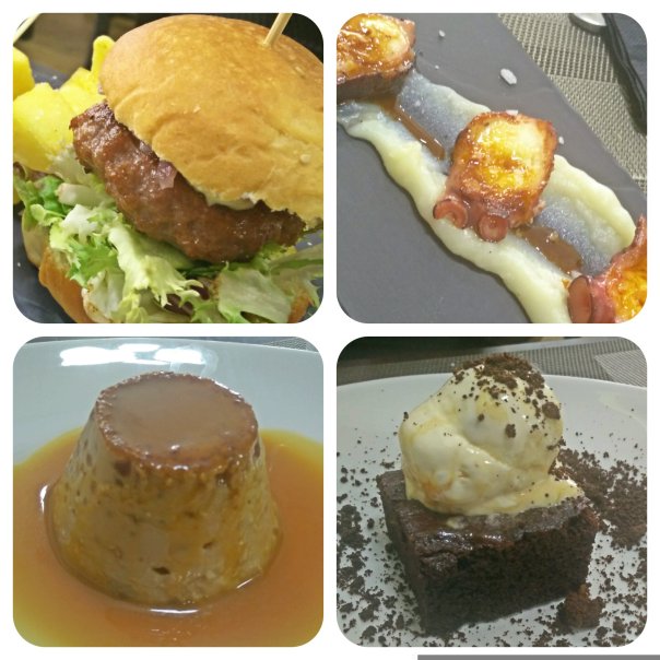 Pulpo, Queso, Burguer, Postres